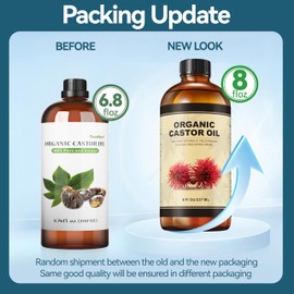 Taoscare Castor Oil Pack Wrap with Castor Oil Cold Pressed 8oz, Gifts for Women, 8 Pack Reusable Organic Cotton Castrol Oil Compressors for Body Liver Detox Constipation Inflammation
