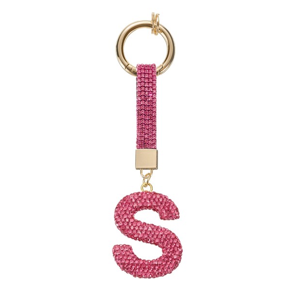sourcing map Alphabet S Letter Bag Charm Rhinestone Initial Alphabet