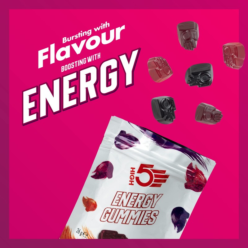 HIGH5 Energy Gummies Pocket Sized Quick Release Energy On The
