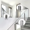 DOMART Silver Glass Balustrade Post, 304 Stainless Steel Glass Railing