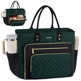 LOVEVOOK Laptop Tote Bag for Women With Large Cup Holder, Work Bags Teacher Nurse Computer Bag, 15.6 Inch Professional Briefcase Business Travel Large Purses Handbag, Diaper Bag With Multi-Pockets