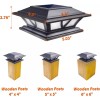 SIEDiNLAR Solar Post Lights 2 Pack Black Led Waterproof Dual