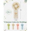 Beeplove 24pcs Colorful Mini Fans Bulk Wedding Favors for Guests