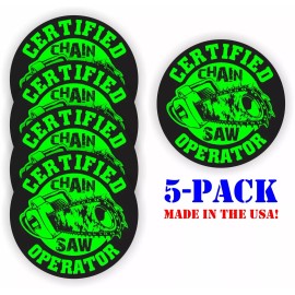 Unbranded/Generic 5x Funny CHAINSAW Operator Hard Hat Helmet Stickers Decals Chain Saw Arborist