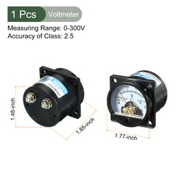 YOKIVE Analogue Panel Voltmeter 91C4 Volt Meter Gauge Large for Office Art Home Daily Use (AC 0-300V)