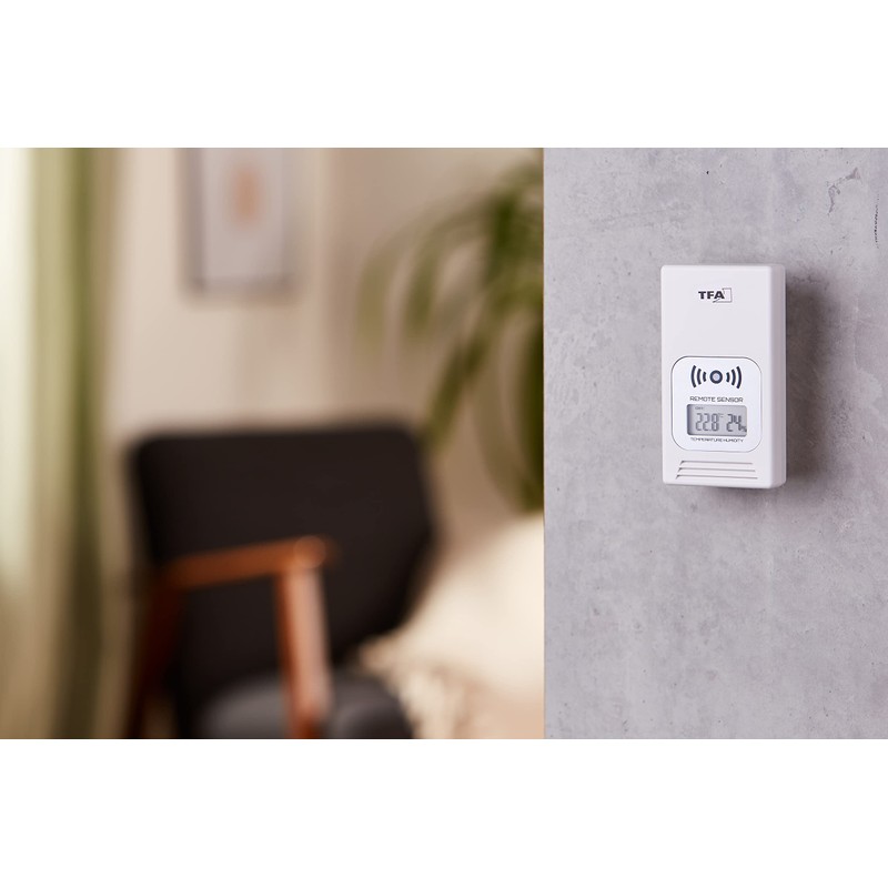 TFA Dostmann Temperature transmitter with display, replacement transmitter, outdoor transmitter