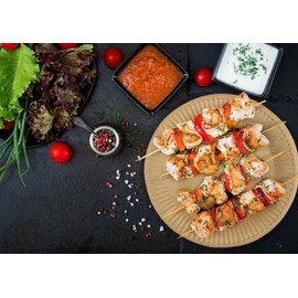 DeinPack Disposable Plates 18 cm Diameter Pack of 100 I Paper Plates Brown Round I Recyclable Party Tableware Plates for Birthday & Parties Environmentally Friendly Plates Biodegradable