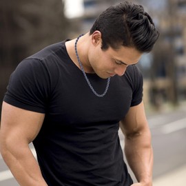 LIFETIME JEWELRY 7mm Rope Chain Necklace 24k Real Gold Plated for Men and Women (22 inches, 4 - Gunmetal, 1)