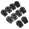 E-outstanding Wheeled Cord Lock Stopper 10PCS Black Paracord Cord Locks