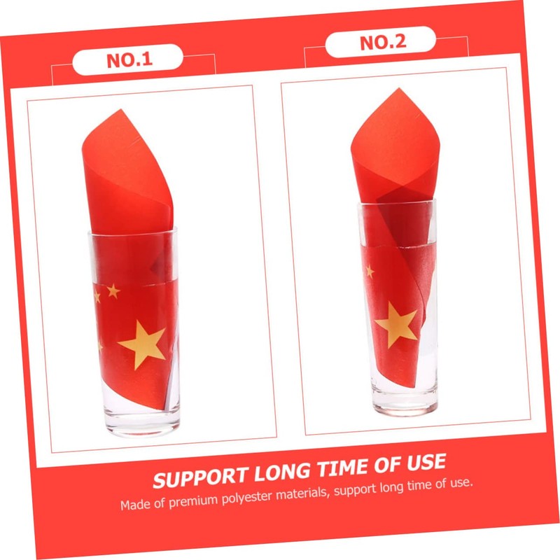 SUPVOX 2sets Handheld Mini China Flag Decorative National Flag for