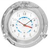 Nagina International Solid Brass Nickel Polished Porthole Time & Tide