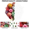 Reouinty Wooden Puzzles for Adults 500 Piece, Colorful Succulent Puzzle