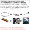 JFG Racing Universal Motorcycle Exhaust Muffler, Protective Cover for Dirt