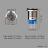 Ulincos Latching Pushbutton Switch U19C1 1NO1NC SPDT ON/Off Silver Stainless