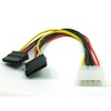 POPESQ® A4075 SATA Adaptor Molex 2 x SATA Female Molex