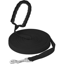 MaiLence Recall Lead 50 m Dog Lead Small Dogs, Dog Lead Large Dogs 50 m Recall Lead for Small Dogs, Dog Lead Medium Dogs 50 m Cross Country Lead for Large Dogs (Black)