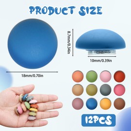 12 Pack Strong Fridge Magnets for Refrigerator,Cute Whiteboard Magnet Colorful Round Locker Magnetic Mini Push Pins for Kitchen & Office Photos,Memos,Notes,Maps & Crafts(12 Pieces & 12 Colors)