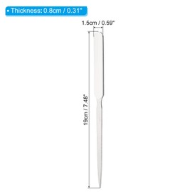 PATIKIL Letter Opener 2 Pcs Stainless Steel Envelope Lightweight Handle Mail Opener for Box Open White