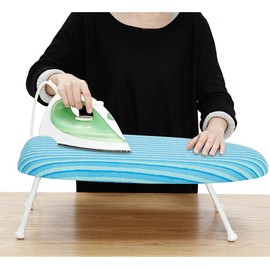 STORAGEIDEAS 24x14in Tabletop Small Ironing Board with Foldable Legs, Portable Iron Board with Extra Wide Countertop, Mini Ironing Board for Sewing, Craft Room, Dorm, Small Spaces, RV, Travel, Blue