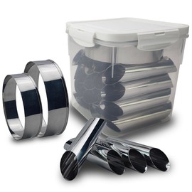 Cannoli Forms Pastry Roll Molds,Stainless Steel Cannoli Tubes,Pack of 22