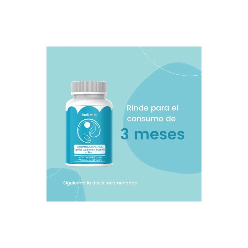 Thyrofemm (selenio, Magnesio Y Zinc) Inofemm 90 Cápsulas Natural