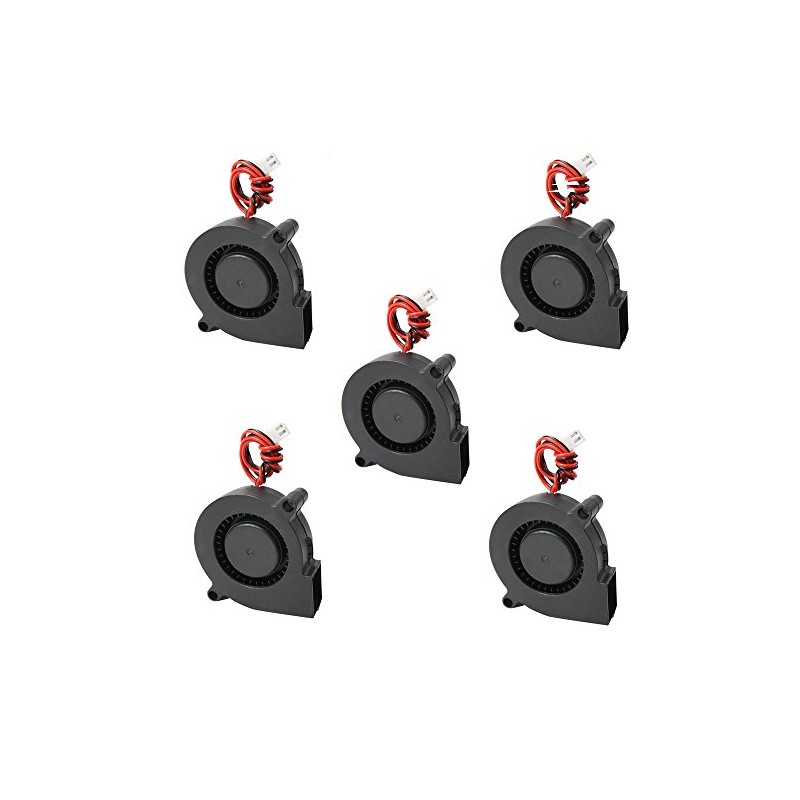Comidox 5Pcs Black Brushless DC Cooling Blower Fan 5015S 5V