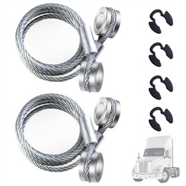 2pcs HLK2047 Hood Release Cable Compatible With Peterbilt 1987-2005 357 375 377 378 379, Hood Stay Control Cable Replace L92-6000-0718, 924-5402 Hood Latch Parts With Circlips