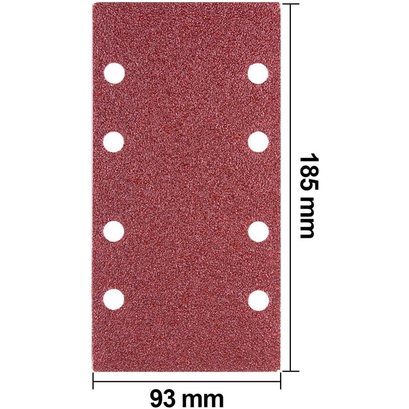 40 Pieces Sanding Sheets Set, 93x185mm Square Hook and Loop