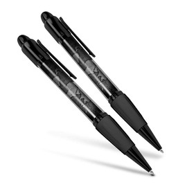 Destination Vinyl ltd Beautiful and comfortable Set of 2 Matching Pens BW - World Map Earth Travel Fun #39592