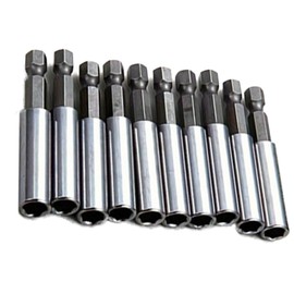 Precision 10 pcs Magnetic Bit Holders Set - Professional Screwdriver Bits 1/4" with Strong Magnet for Secure Grip