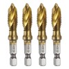 sourcing map 4pcs Combination Drill and Tap Bits Metric M10