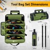 CLESOO Roll Up Tool Bag Organizer 10 Pockets Tool Roll