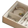 Jewelry Box Magnetic Closure Double Sided Large Capacity Decorative PU