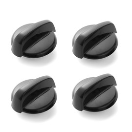 4 Pcs KIP 5F30 222D1140 Stove Knob Replacement for GE Stove Parts, WB03K10216 Burner Knobs for GE Gas Range Parts Black Plastic Stove Top Knobs JGB250DET2BB GE Cooktop Control Knobs (Black)