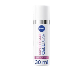 Nivea Expert Filler Cellular Daily UV Fluid Serum (1 x 30 ml), Anti-Ageing Face Serum with Hyaluronic Acid, Face Serum with Sun Protection 50+, for Young Skin