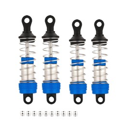 NMNRC 4Pcs Front Rear Shock Kit for 1/14 Hyper Go H14BM 14210 14209 Shocks Series RC Car Upgrades Part Blue