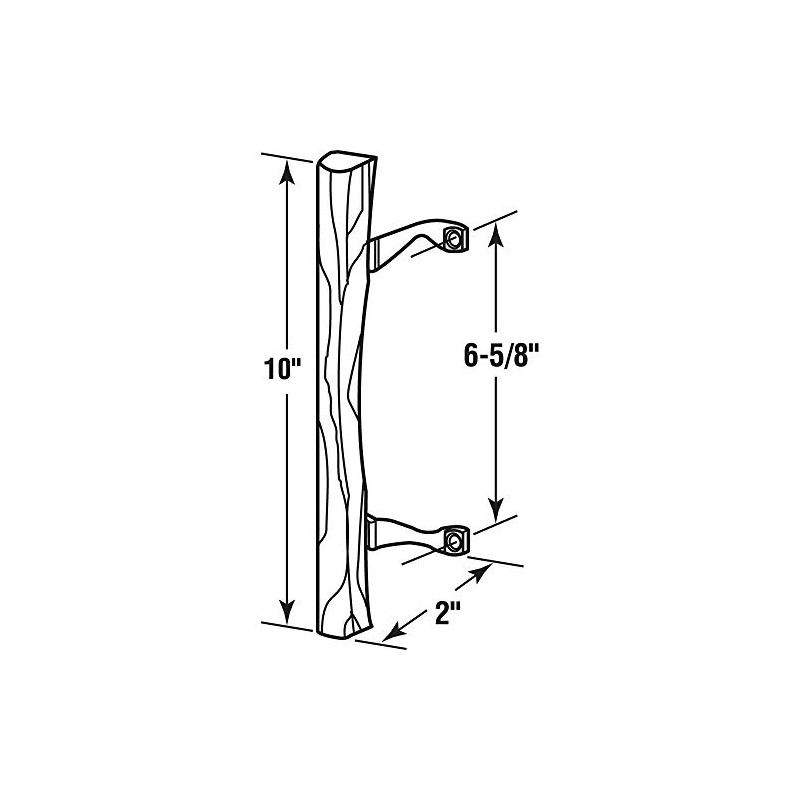 Prime-Line MP1034 Sliding Glass Door Pull, Wood Handle, Diecast Construction,
