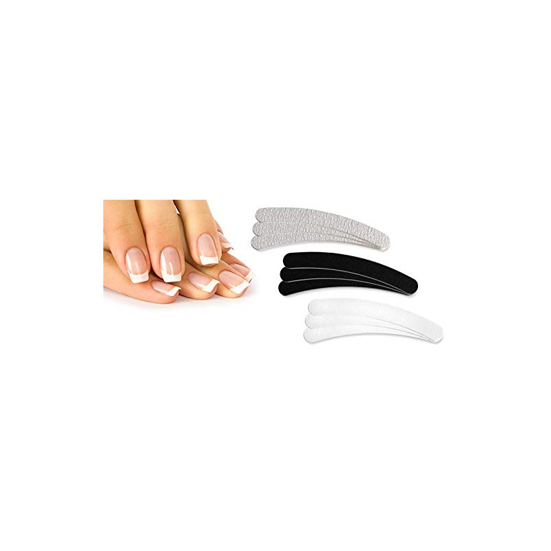 PROFICO 25 x Curved Nail File, Grit 100/180, Premium Quality