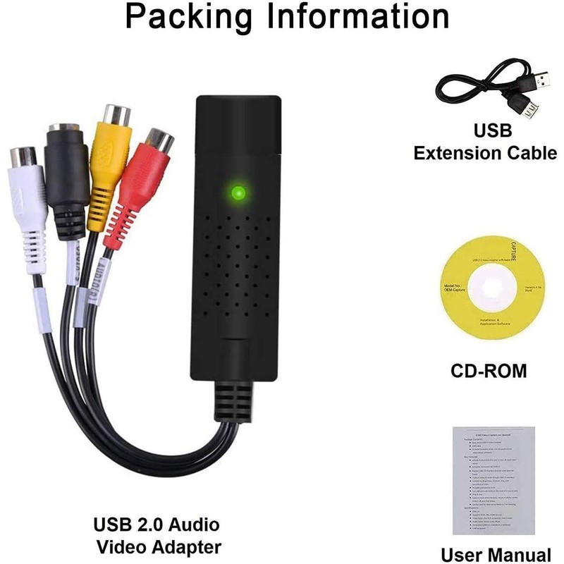 NUOE Digital Converter USB 2.0 Audio/Video Capture Card USB 2.0