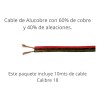 10 Mts De Cable Para Bocina Calibre 18 60% Cobre