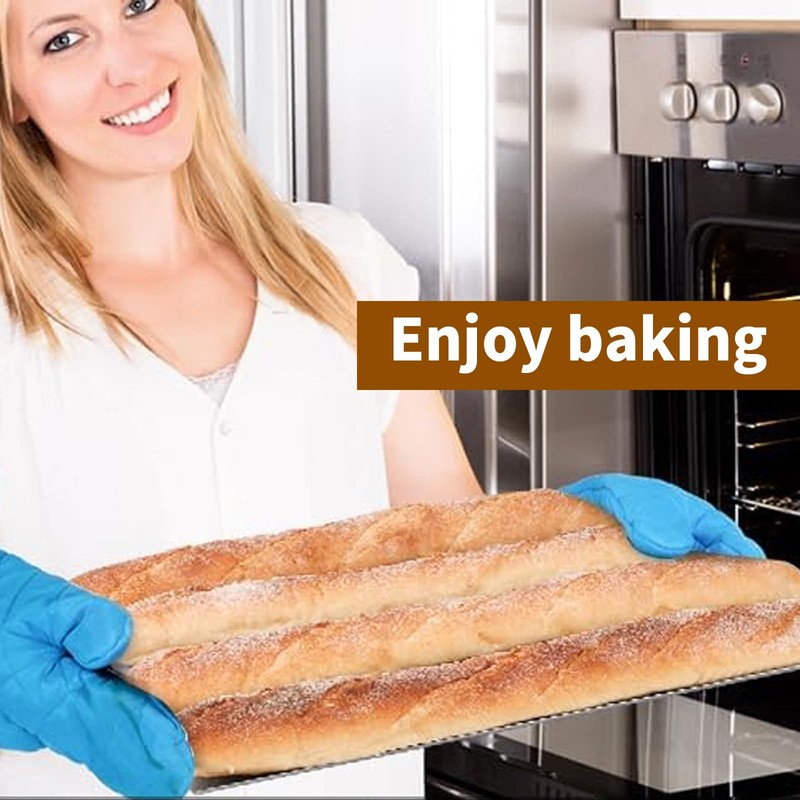 AMAGABELI GARDEN & HOME Baguette Bread Pan 15" x 13"