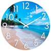 JoFomp Beach Outdoor Clocks for Patio, Large Outdoor Clocks Waterproof