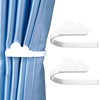 Briwooody 2 Pcs Cloud Shaped Curtain Tiebacks Curtain Acrylic Holdbacks
