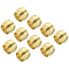 TA-VIGOR 1/4" Tube OD Brass Compression Sleeves Ferrules, 50PCS Brass
