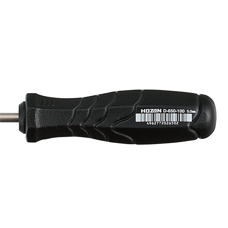 ホーザン(HOZAN) マイナスドライバー 強度と軽さを兼ね備えたグリップ ひと回り細い軸で奥まった場所に最適 D-650-100