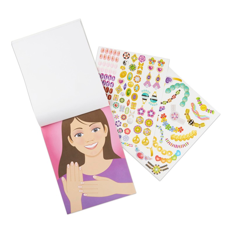 Melissa & Doug Jewelry and Nails Glitter Sticker Pad -