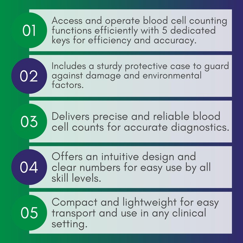 Blood Cell Counter 5 Key with Protective Case