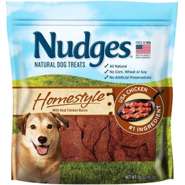 Nudges Chicken Bacon Sizzlers Dog Treats, 16 oz