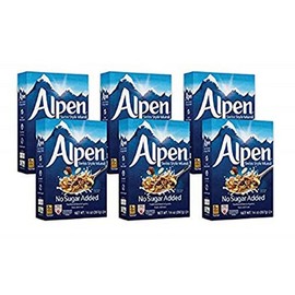 Alpen Muesli Cereal, No Sugar Added, 14 Ounce (Pack of 6)
