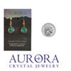 Aurora Crystal Jewelry Eclipse 9mm Hoop Earrings (Gold Stainless Green)